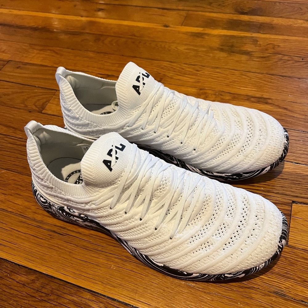 APL Men's TechLoom Wave Shoes (White/Black/Marble) - Size 12